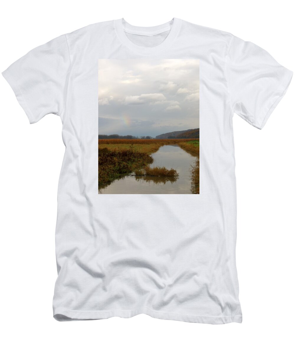 Rainbow T-Shirt featuring the photograph Sunless Rainbow by Azthet Photography