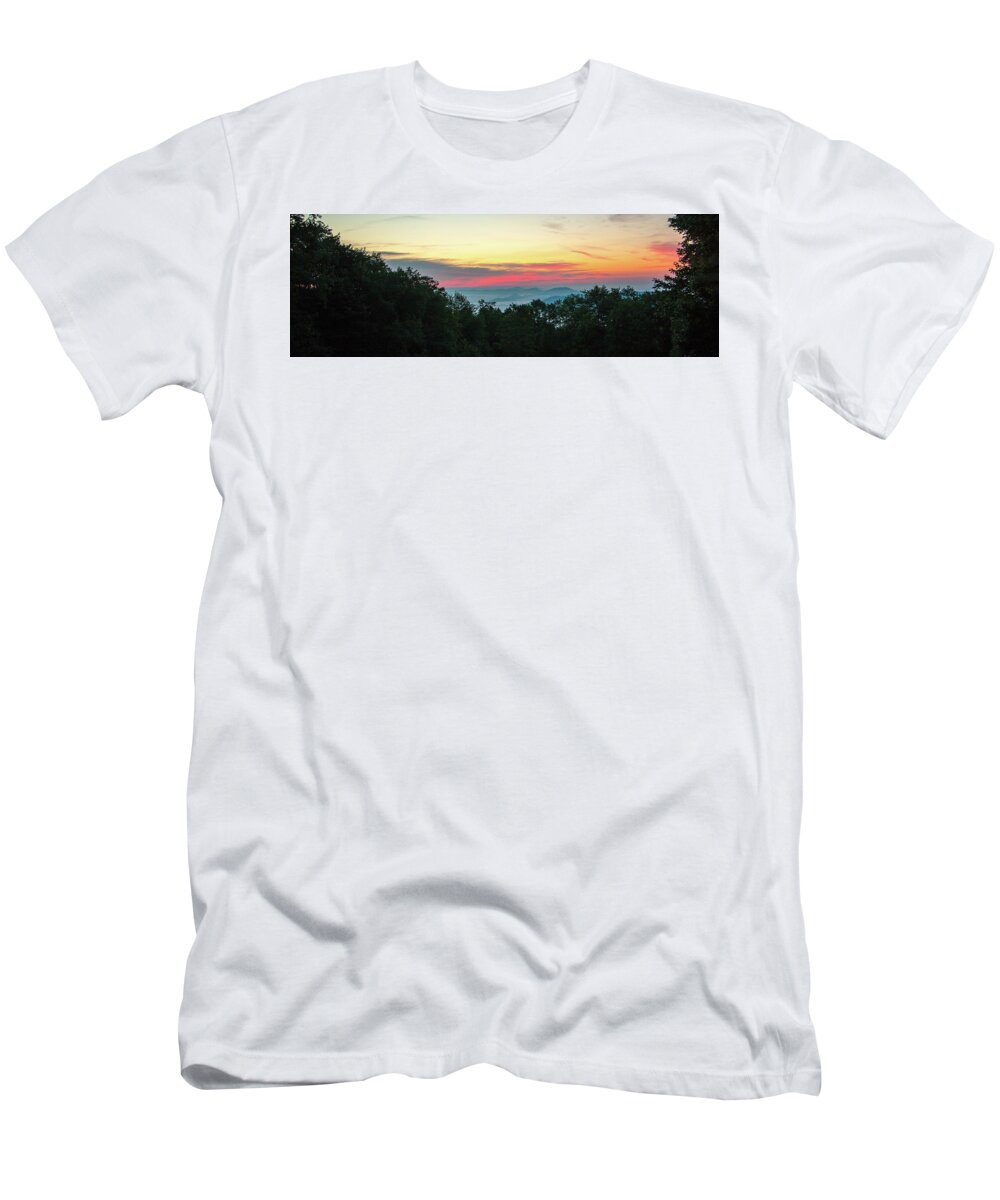 Sunrise T-Shirt featuring the photograph Sunrise from Maggie Valley August 16 2015 by D K Wall