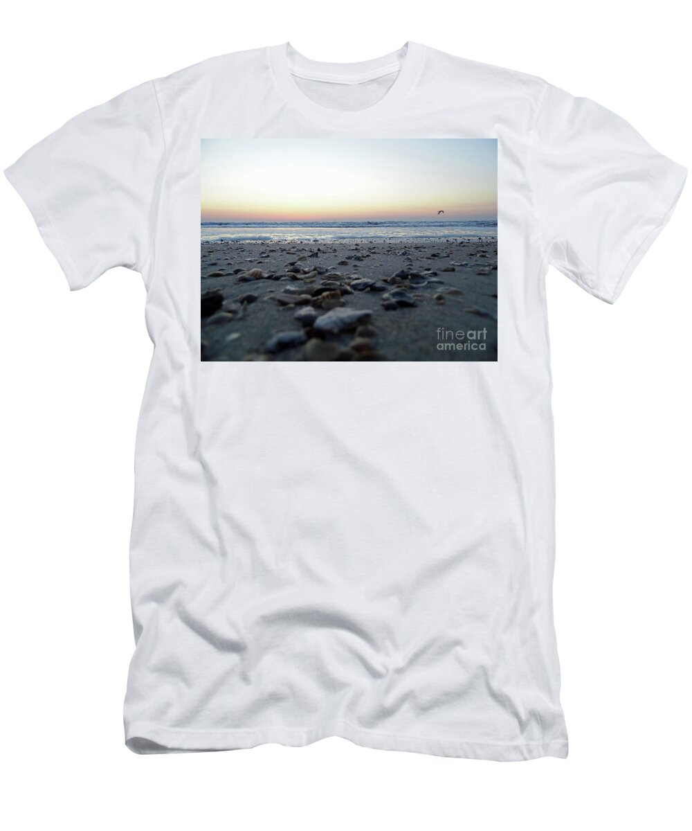 Sunrise T-Shirt featuring the photograph Sunrise On The Beach by D Hackett