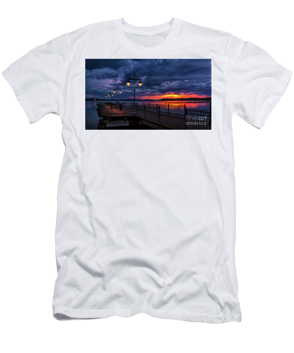 Vermont T-Shirt featuring the photograph Sunset after a passing thunderstorm by Scenic Vermont Photography
