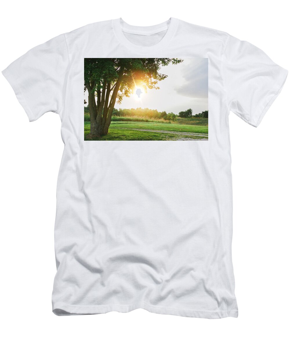 Sunset T-Shirt featuring the photograph Sunset at Pearman Forest by Amber Flowers