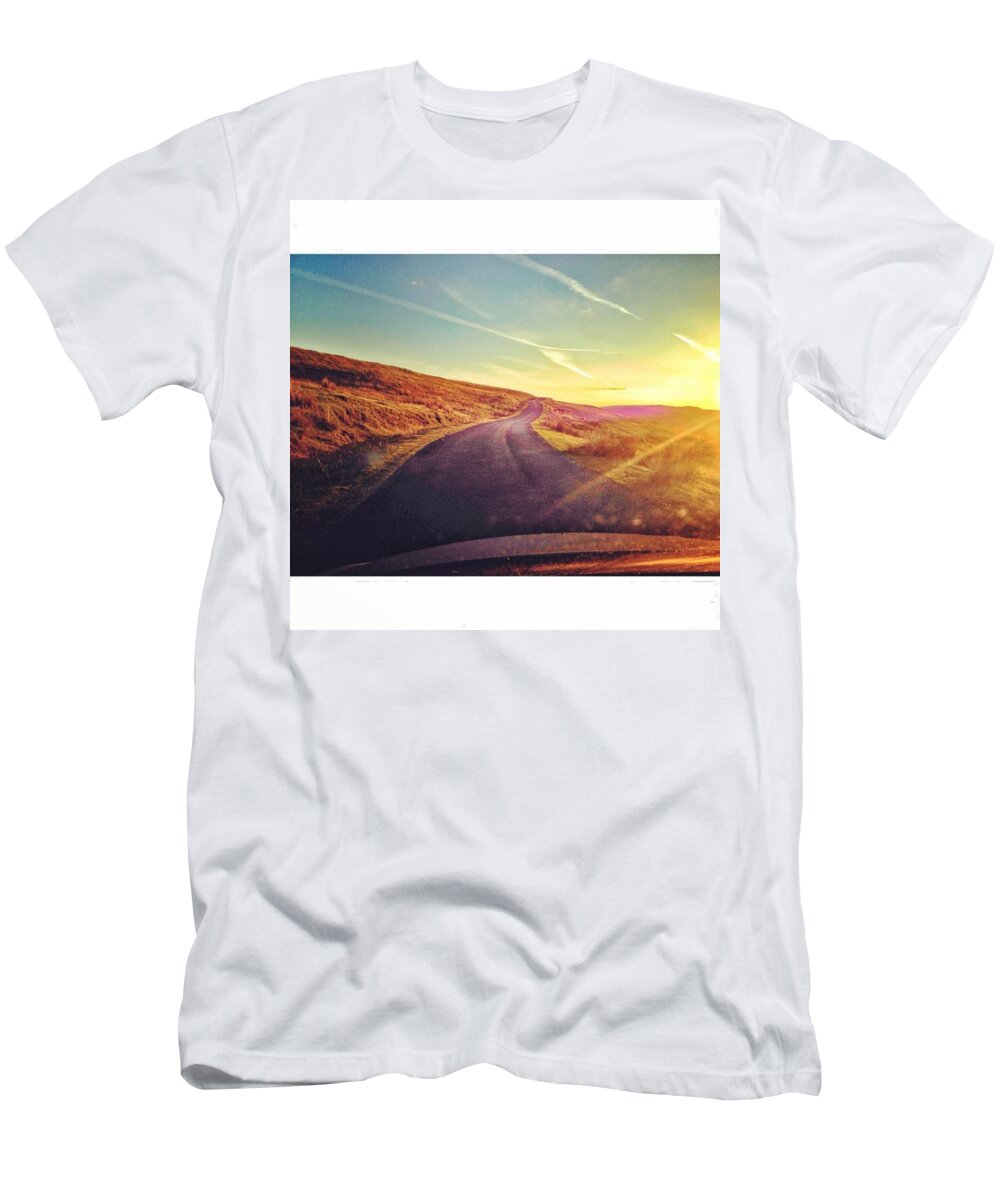 Mountains T-Shirt featuring the photograph #sunset #clouds #wales #walks #roadtrip by Tai Lacroix