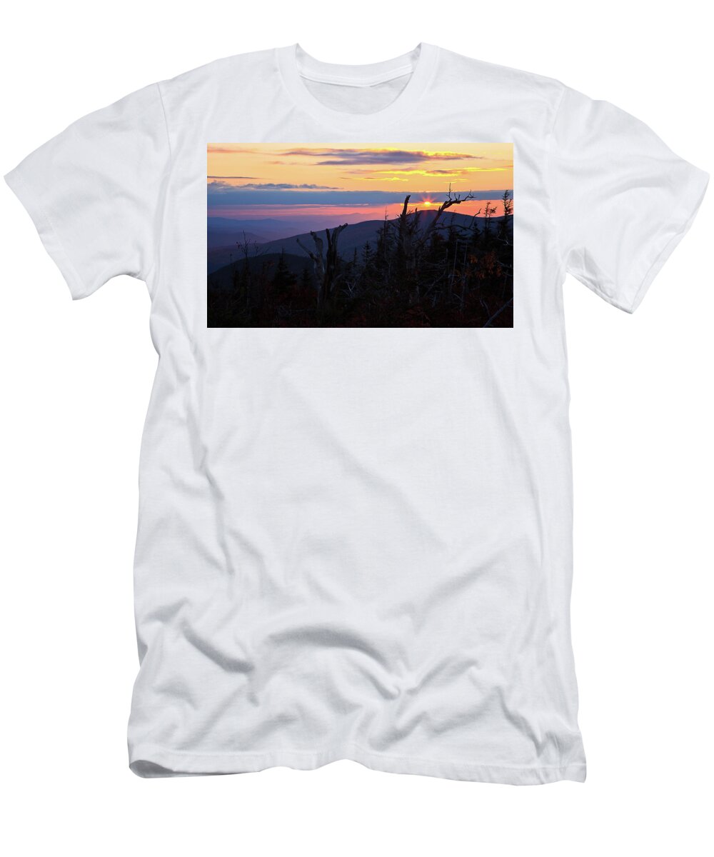 Sunset T-Shirt featuring the photograph Sunset from Caps Ridge, Mount Jefferson by Benjamin Dahl