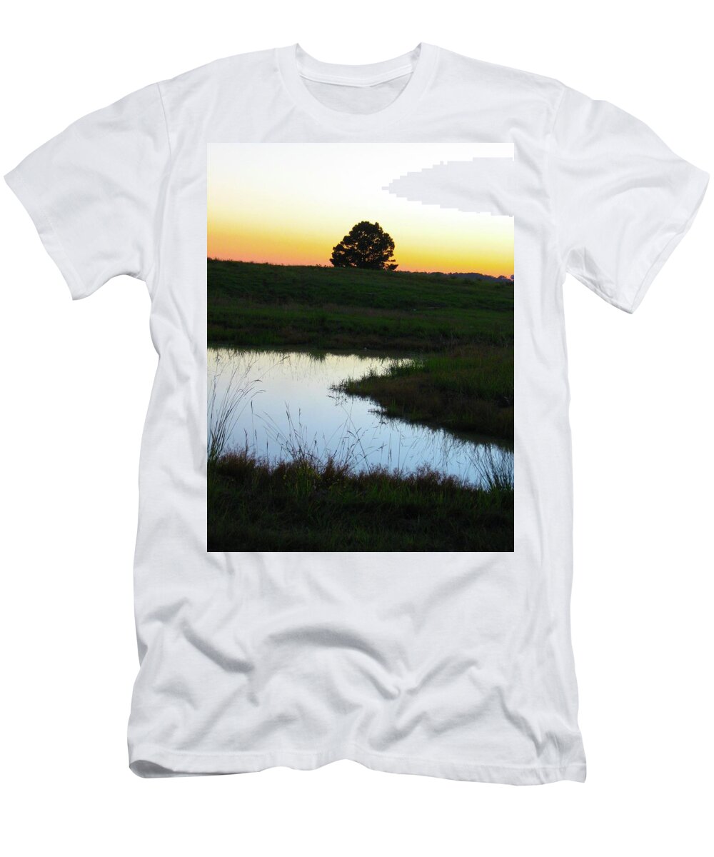 Sunset T-Shirt featuring the photograph Sunset Pond by Judith Lauter