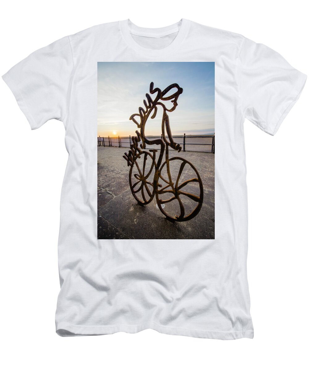 Statue T-Shirt featuring the photograph Sunset Rider by Spikey Mouse Photography