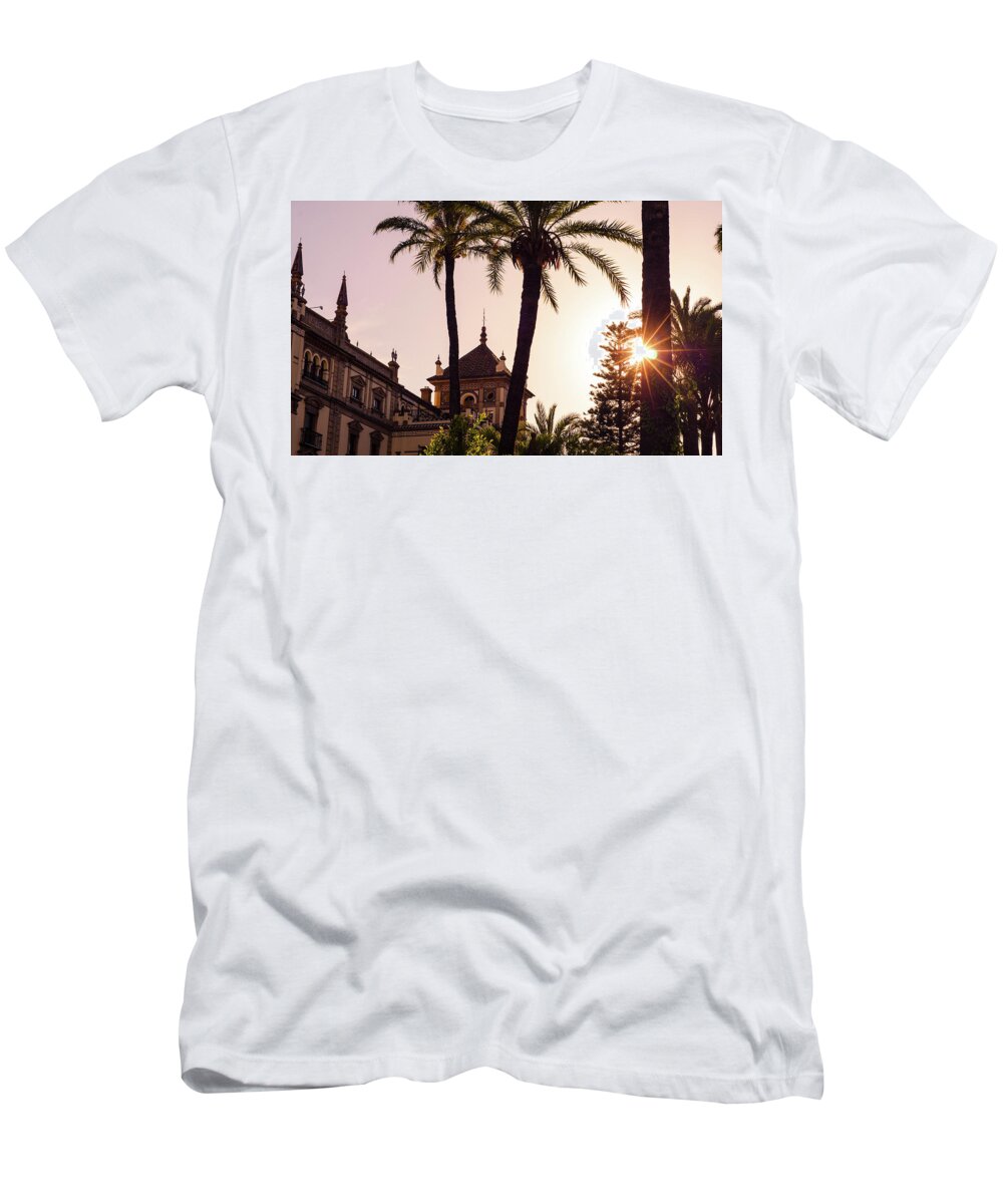 Sunset T-Shirt featuring the photograph Sunsets of Seville by AM FineArtPrints