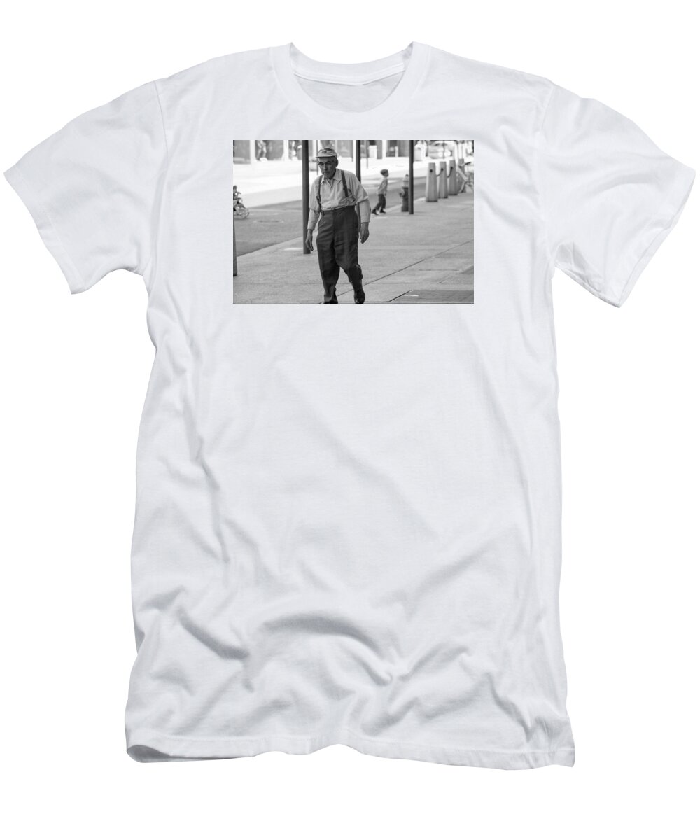 Actions T-Shirt featuring the photograph Suspenders by Mike Evangelist