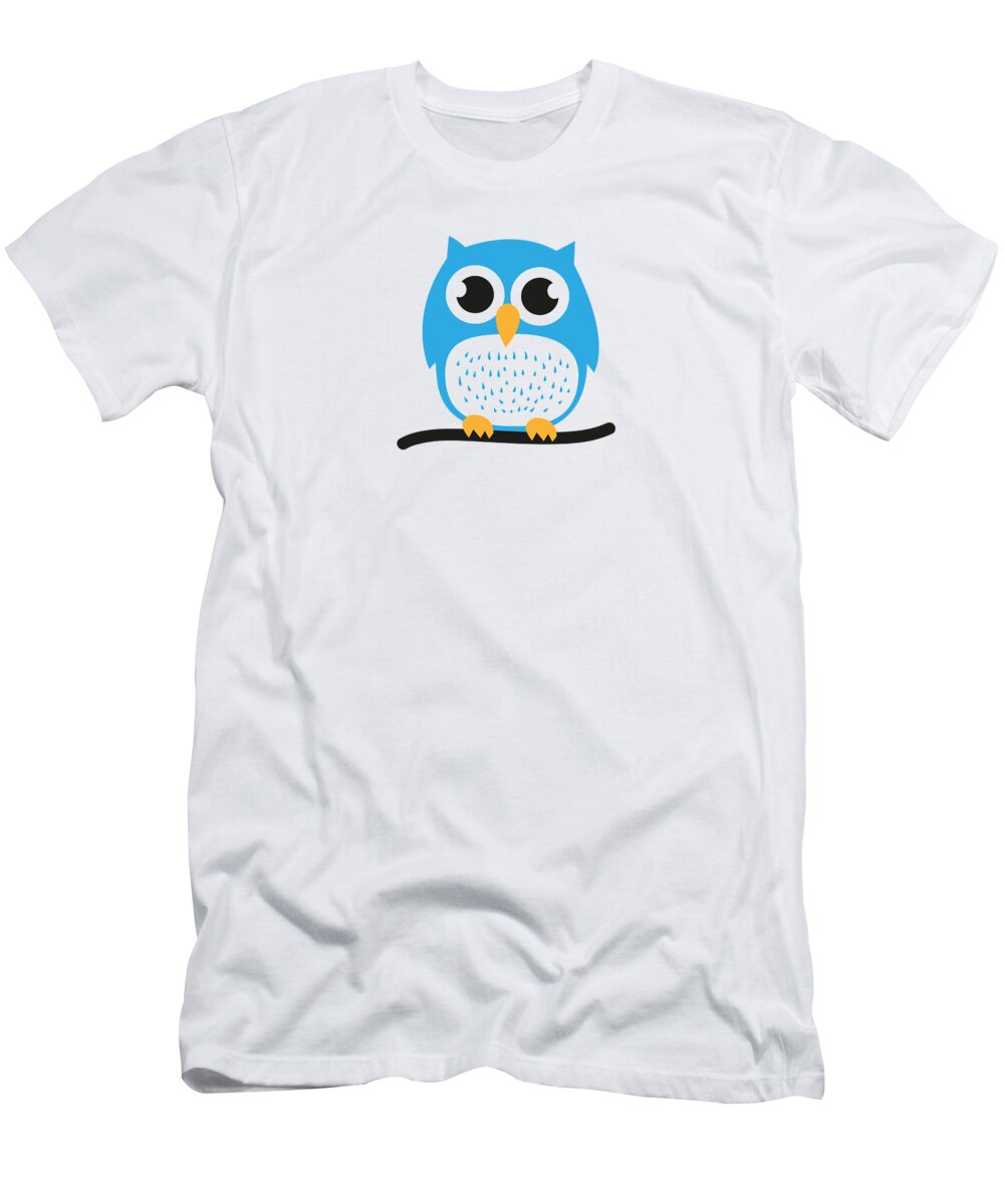 Sweet T-Shirt featuring the digital art Sweet and cute owl by Philipp Rietz