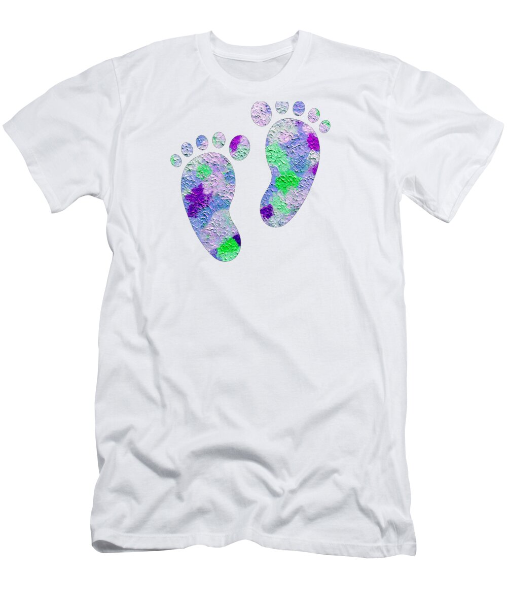 Feet T-Shirt featuring the digital art Sweet Feet by Rachel Hannah