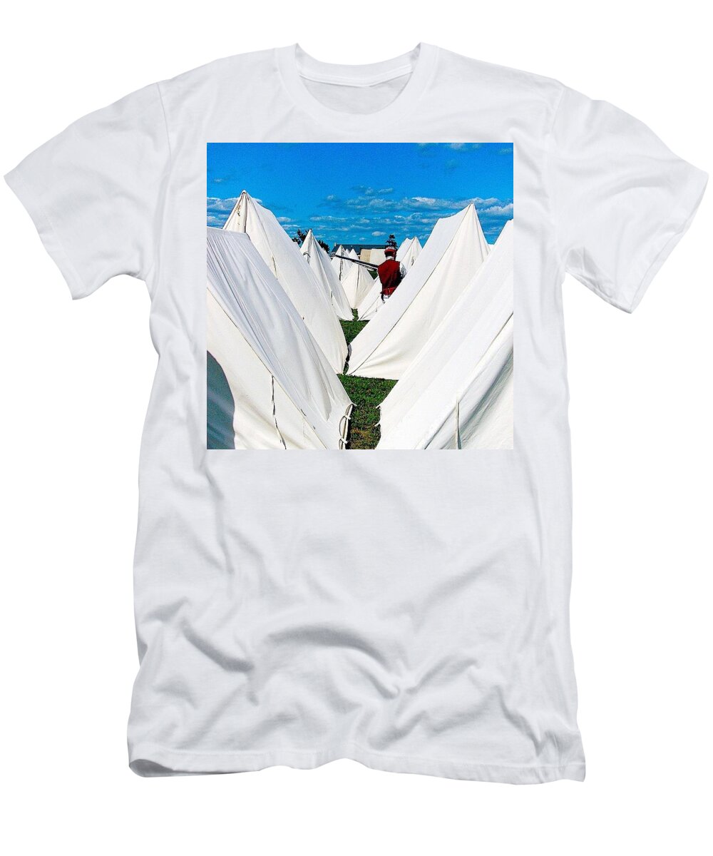 Tents T-Shirt featuring the photograph Field Of Tents by Kate Arsenault 
