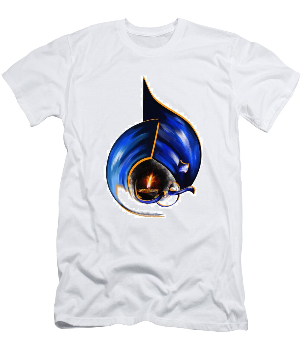 Kufic Calligraphy T-Shirt featuring the painting TCM Calligraphy 9 2 by Team CATF