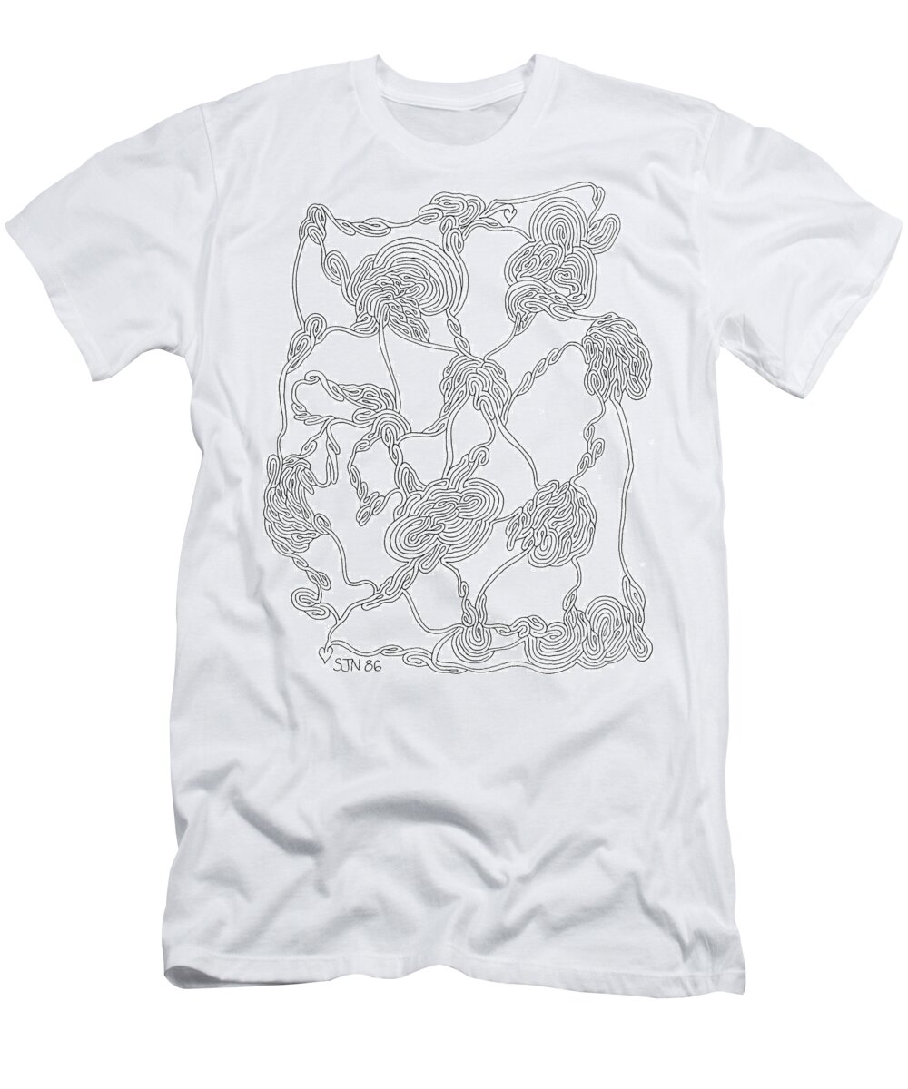 Mazes T-Shirt featuring the drawing Tears of Joy by Steven Natanson
