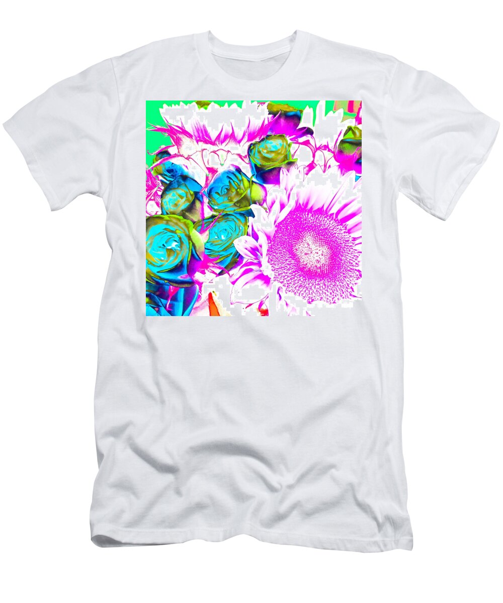 Roses T-Shirt featuring the photograph Technicolor Bouquet by Onedayoneimage Photography