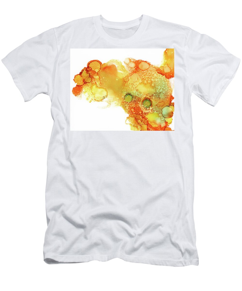Orange T-Shirt featuring the painting Tequila Sunset by Tamara Nelson