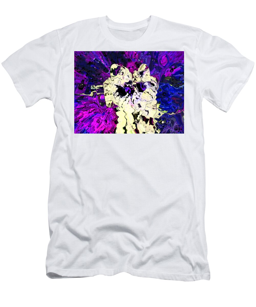 Abstract T-Shirt featuring the digital art Tethered in Space by Lenore Senior