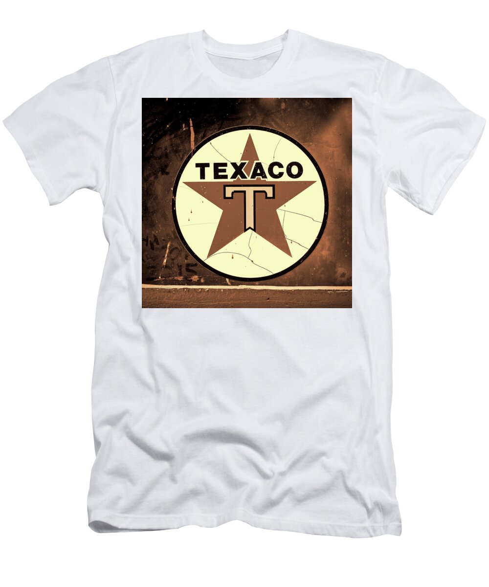 Route 66 T-Shirt featuring the photograph Texaco Star - #3 by Stephen Stookey
