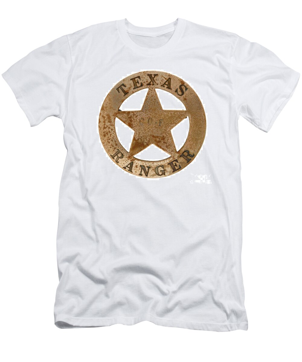 Texas Ranger Company F Law Enforcement Badge 1919 T-Shirt by Peter Ogden -  Fine Art America