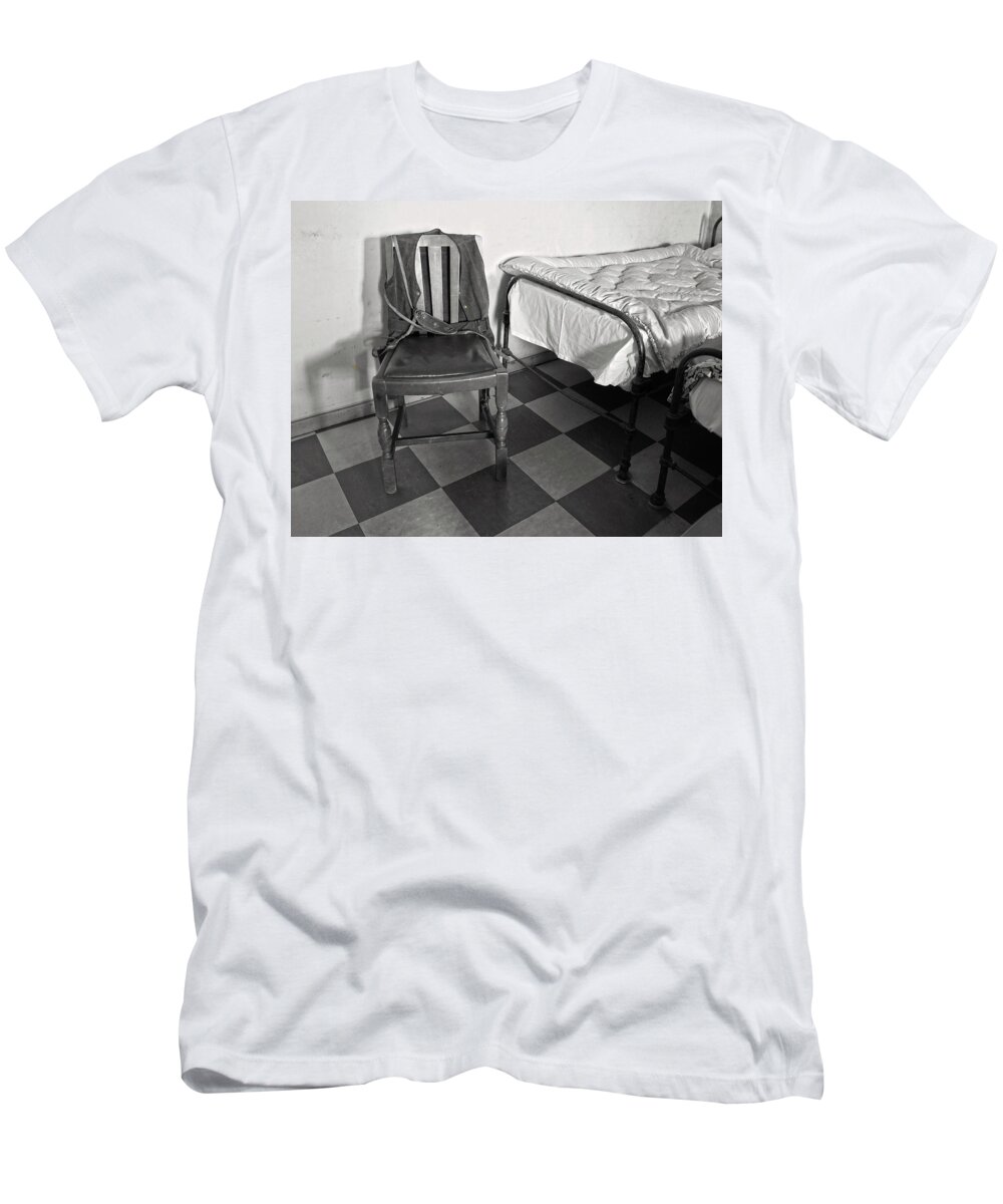 The Art Of Welfare T-Shirt featuring the photograph The Art of Welfare. Bed chair. by Elena Perelman