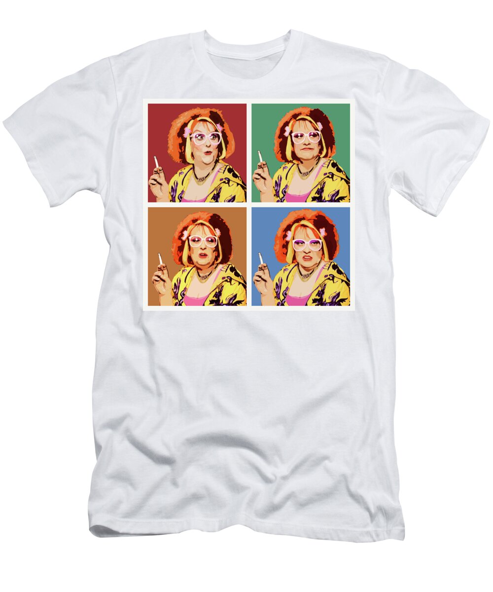 Linda La Hughes T-Shirt featuring the digital art The Auburn Jerry Hall by Big Fat Arts