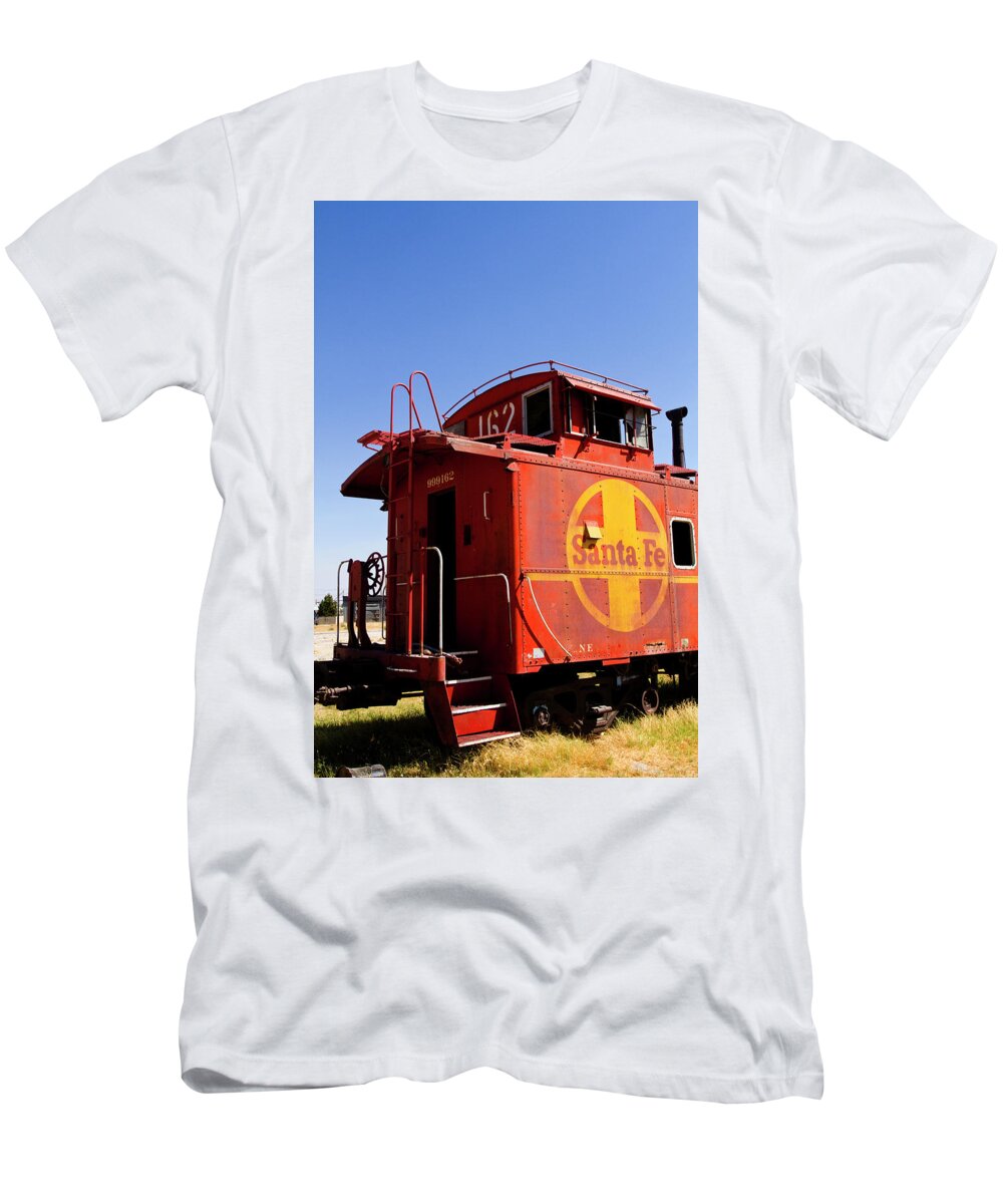 Train T-Shirt featuring the photograph The Caboose by Mark Miller