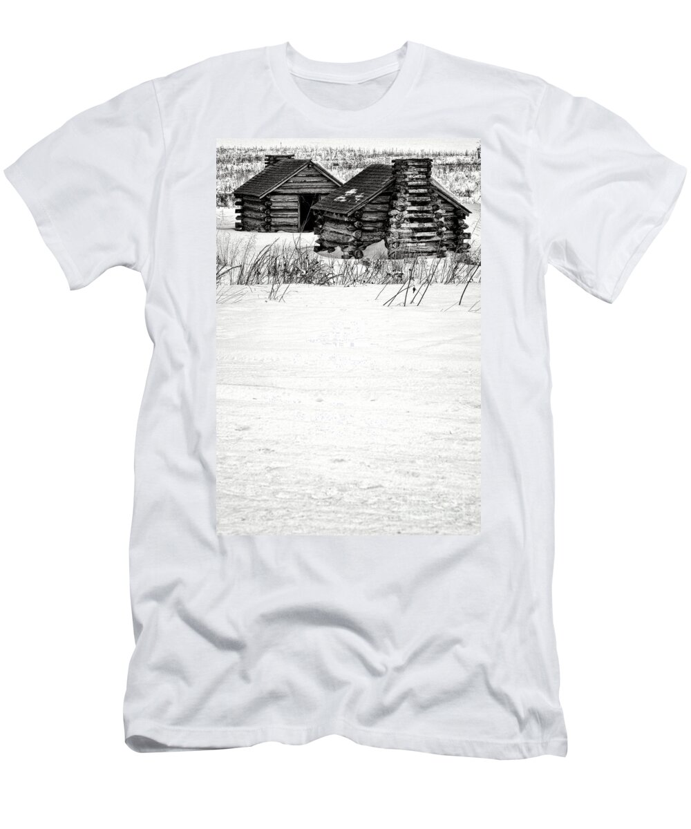 Valley T-Shirt featuring the photograph The Endless Snows of Valley Forge by Olivier Le Queinec