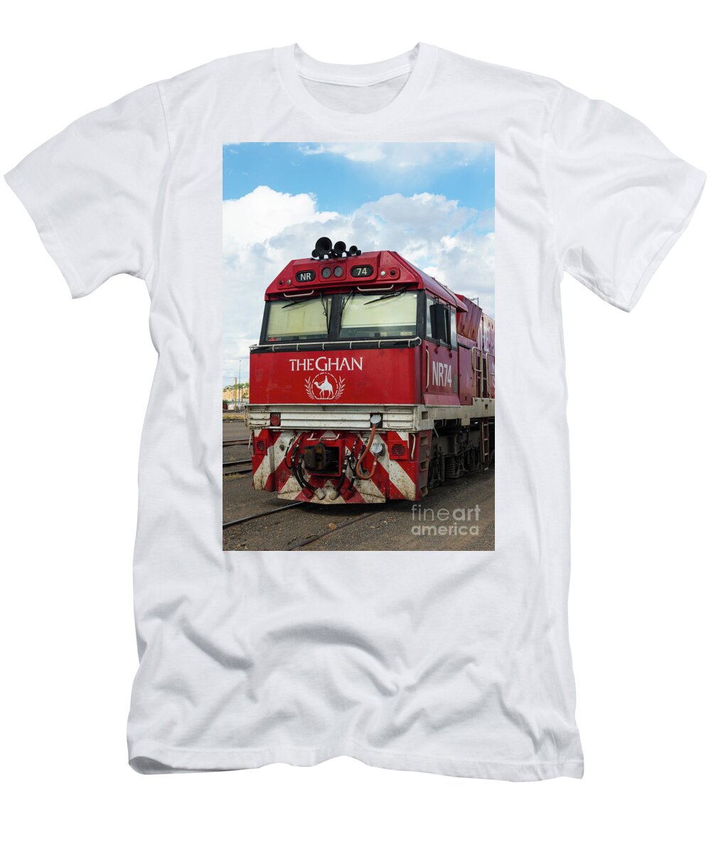 2017 T-Shirt featuring the photograph The famed Ghan train by Andrew Michael