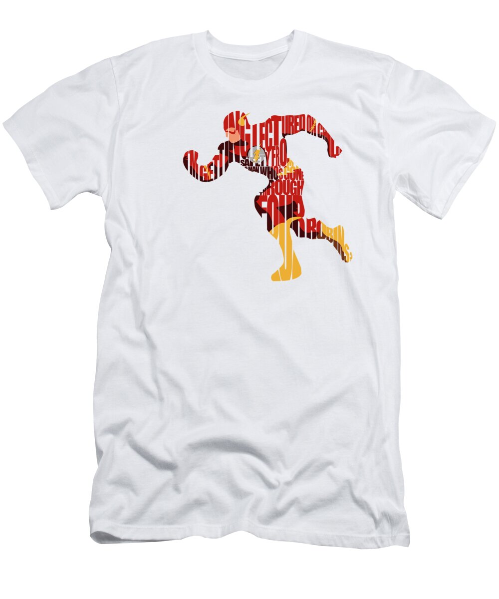 Flash T-Shirt featuring the digital art The Flash by Inspirowl Design