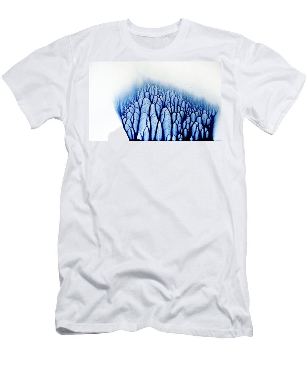 Abstract T-Shirt featuring the painting The Forest Tells A Story by Claire Desjardins