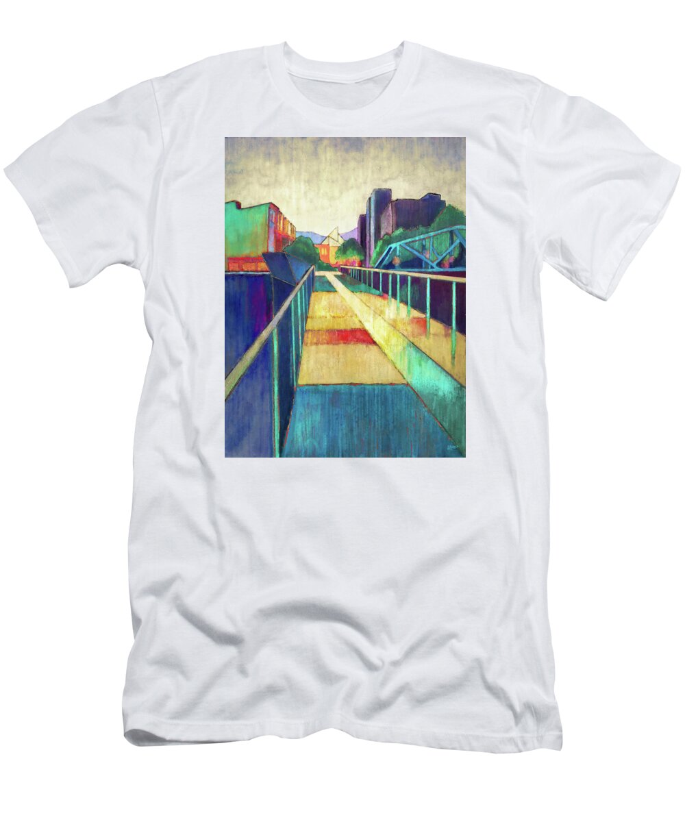 Holmberg T-Shirt featuring the photograph The Glass Bridge by Steven Llorca