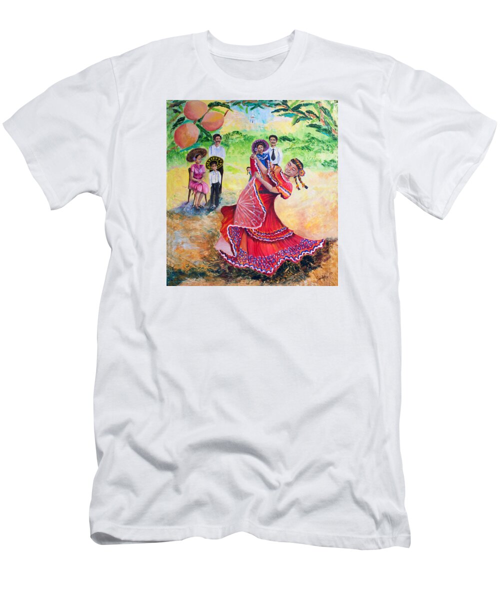 Sikh Art T-Shirt featuring the painting The Half and halves by Sarabjit Singh