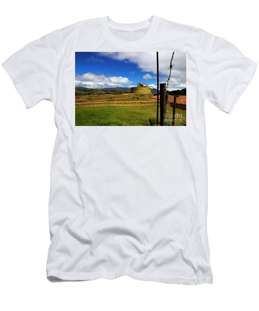 Ingapirca T-Shirt featuring the photograph The Inca-Canari Ruins At Ingapirca VIII by Al Bourassa