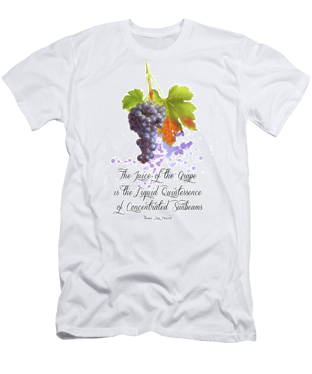 Grapes T-Shirt featuring the painting The Juice of the Grapes by Colleen Taylor