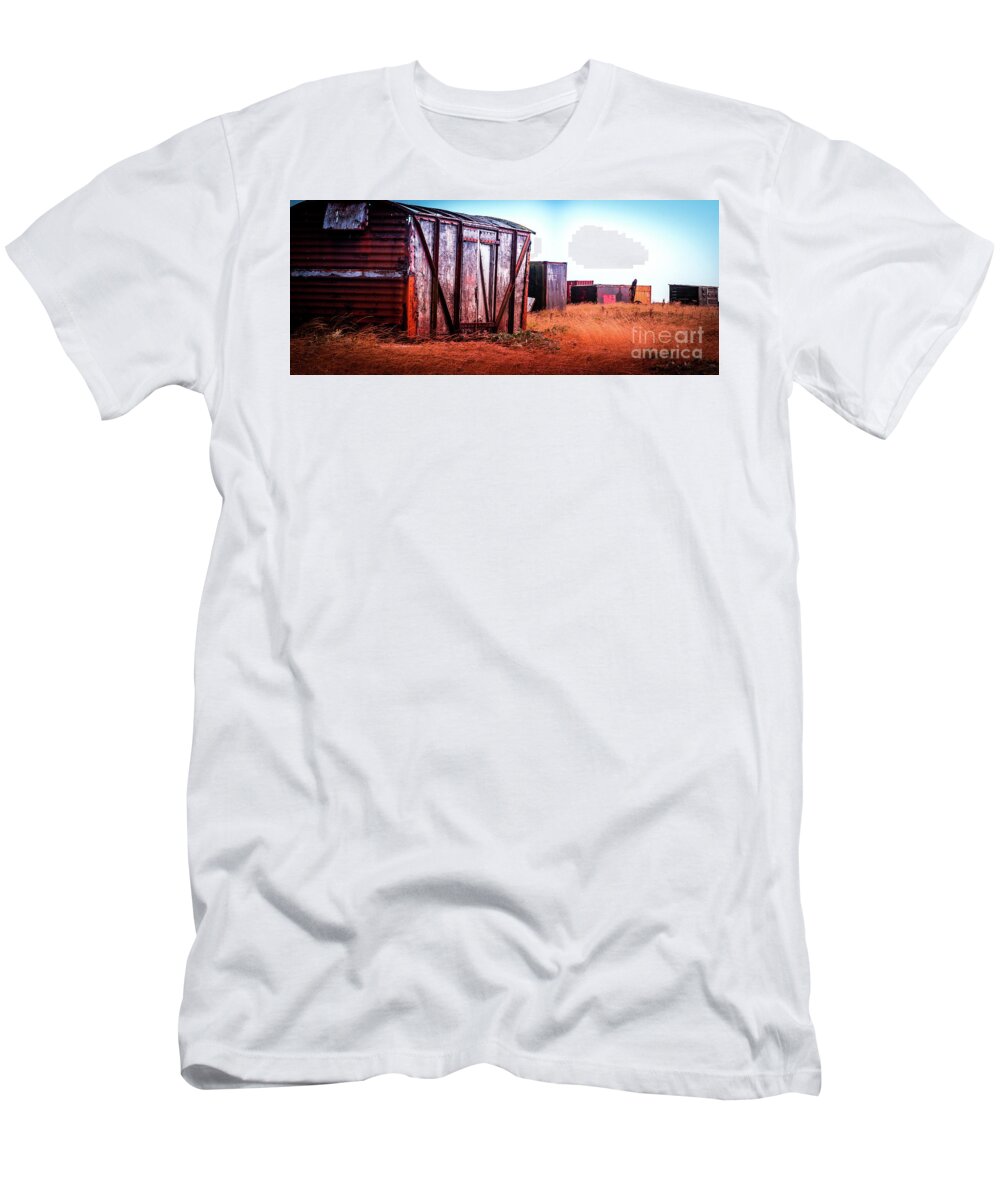 Iron T-Shirt featuring the photograph The Landscape of Dungeness Beach, England by Perry Rodriguez
