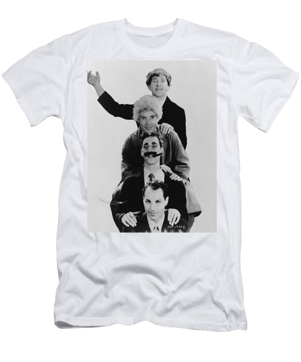 The Marx Brothers T-Shirt featuring the photograph The Marx Brothers by Georgia Clare