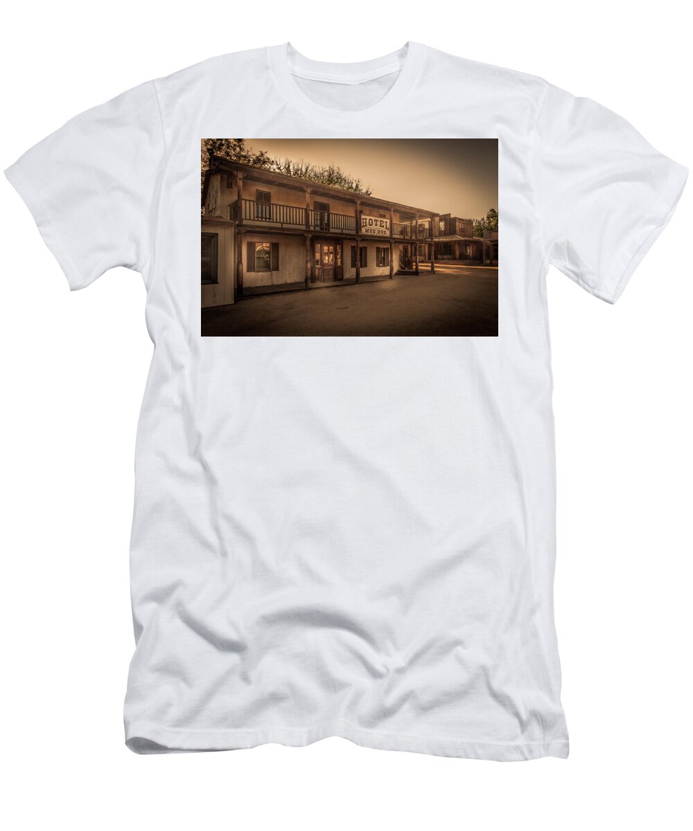Wild West T-Shirt featuring the photograph The Mud Bug Hotel by Gene Parks