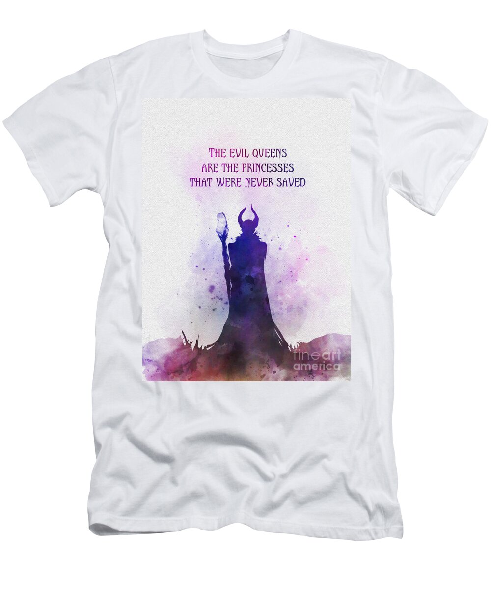 Maleficent T-Shirt featuring the mixed media The Princess that was never saved by My Inspiration