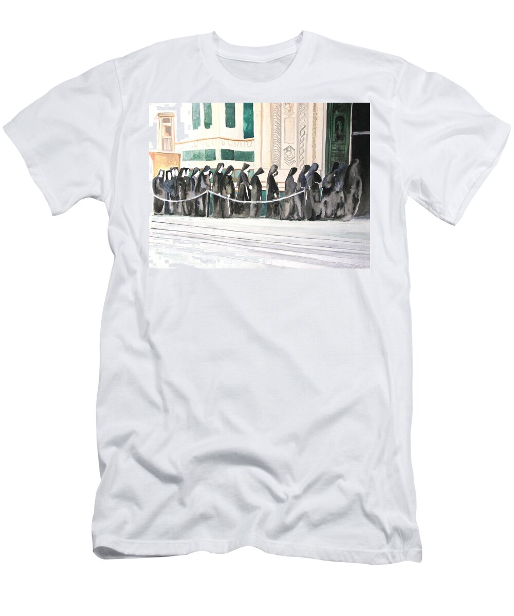 Religious T-Shirt featuring the painting The Prosession by Patricia Arroyo