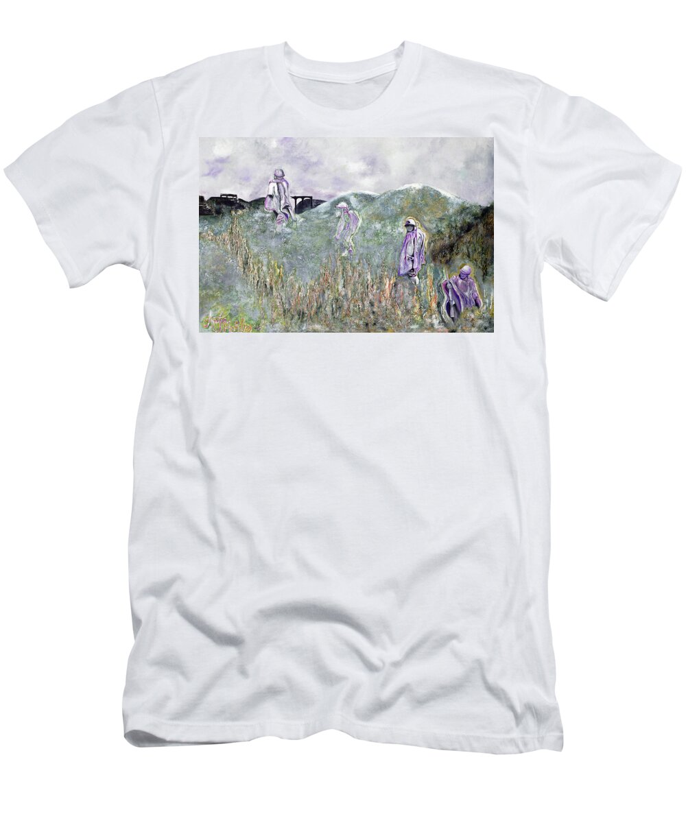 Korean War Memorial T-Shirt featuring the painting The Protectors by Anitra Handley-Boyt