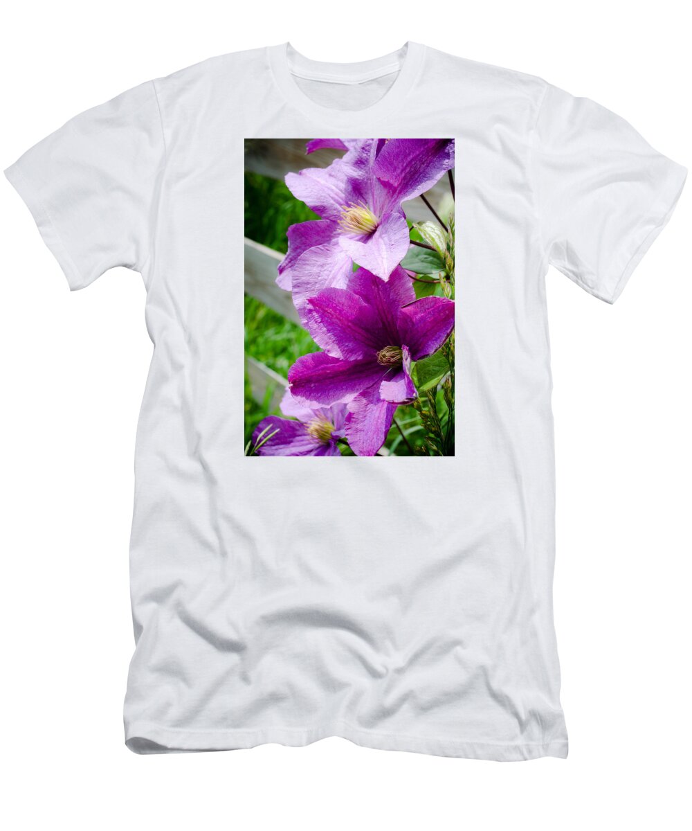 Purple Flower T-Shirt featuring the photograph The Purple Flowers by Amy Turner