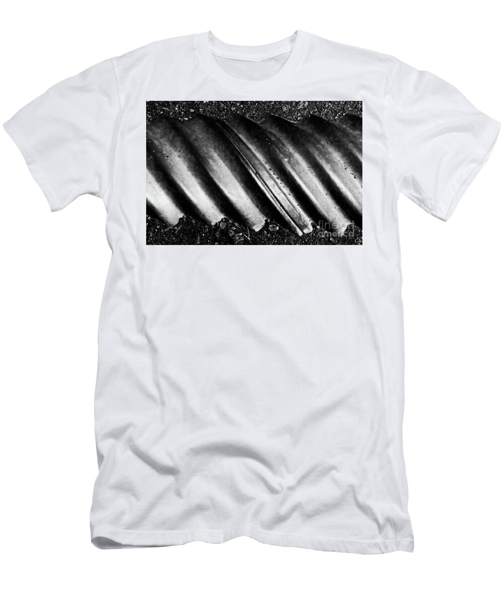 Digital Natural Abstract Photo T-Shirt featuring the photograph The Seam BW by Tim Richards