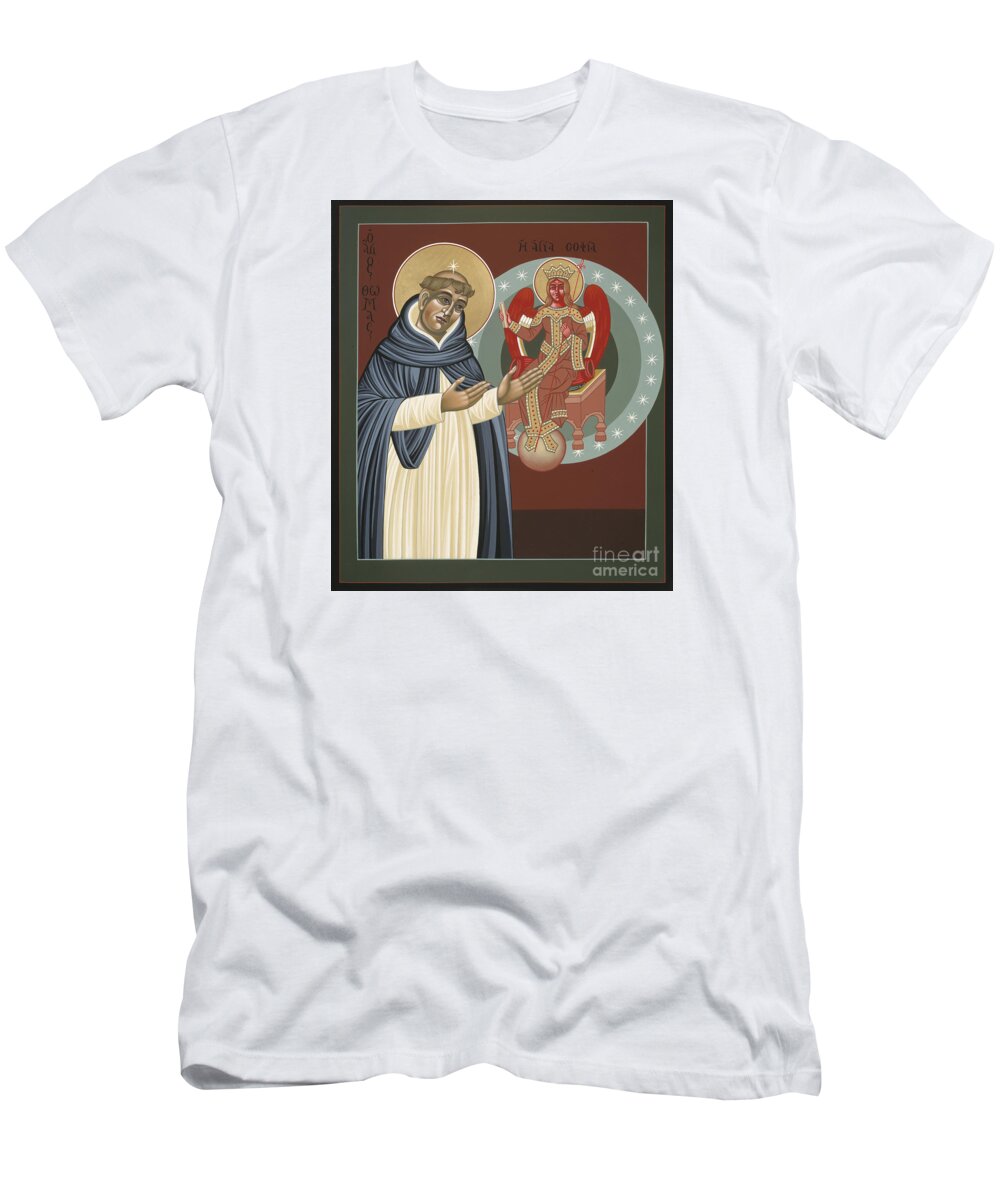 The Silence Of St Thomas Aquinas T-Shirt featuring the painting The Silence of St Thomas Aquinas 097 by William Hart McNichols