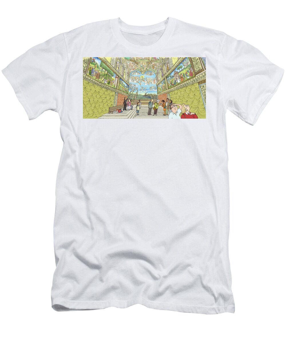 Rome Romp T-Shirt featuring the digital art The Sistene Chapel by Renee Andriani