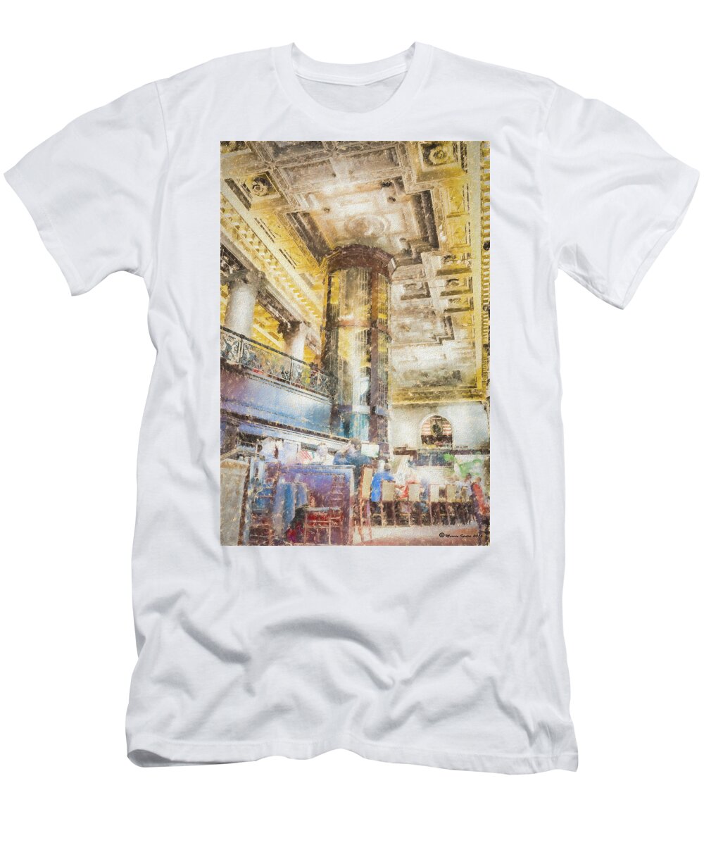 Marvin Saptes T-Shirt featuring the photograph The Sprial Wine Cellar by Marvin Spates