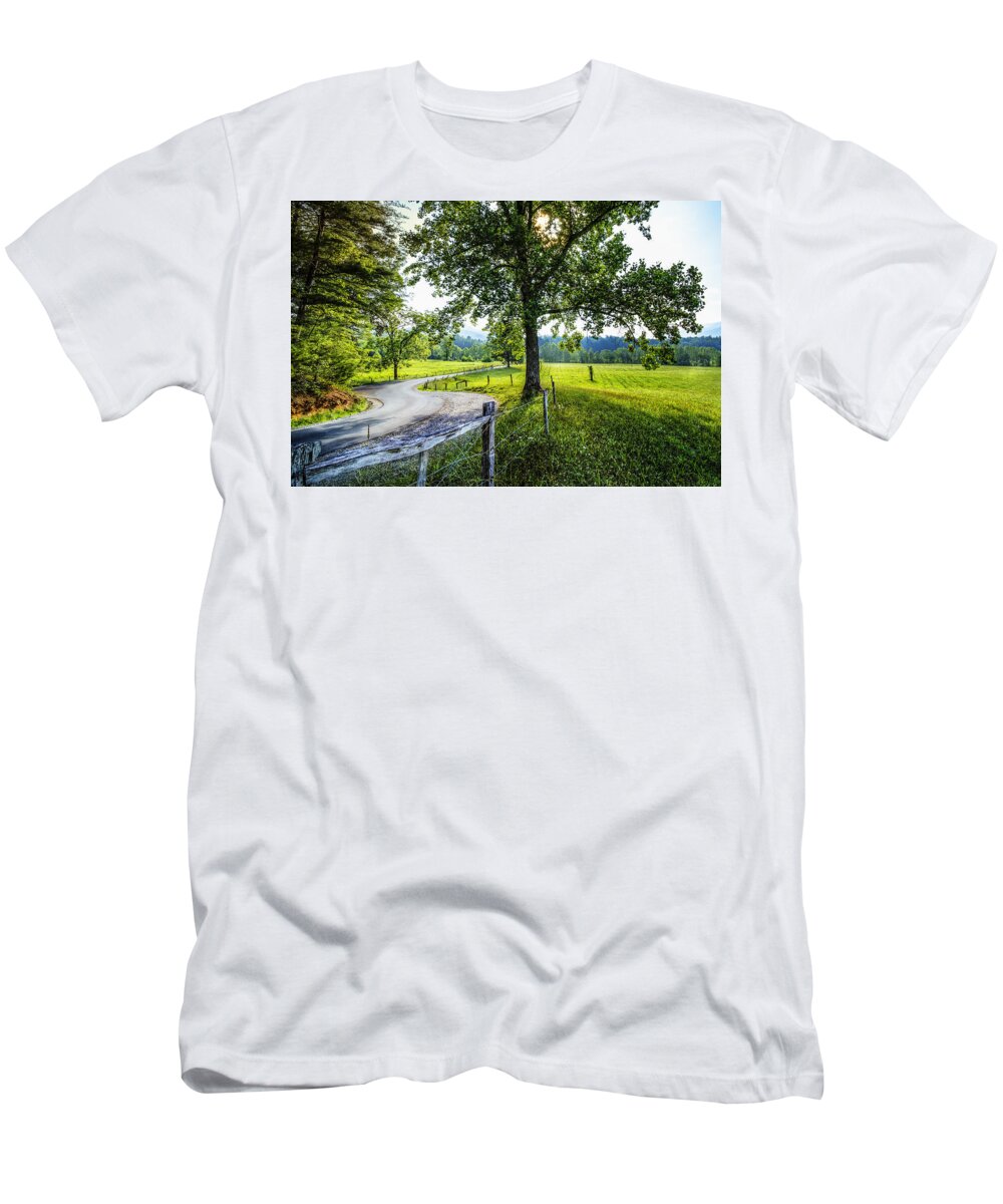Appalachia T-Shirt featuring the photograph The Valley at Cades Cove by Debra and Dave Vanderlaan
