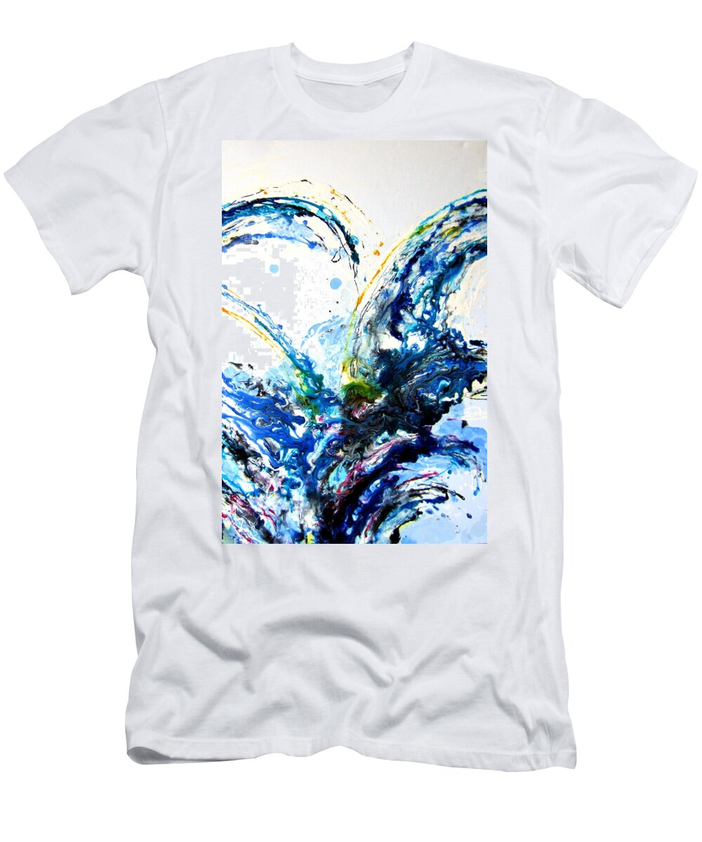 Abstract T-Shirt featuring the painting The wave 2 by Roberto Gagliardi