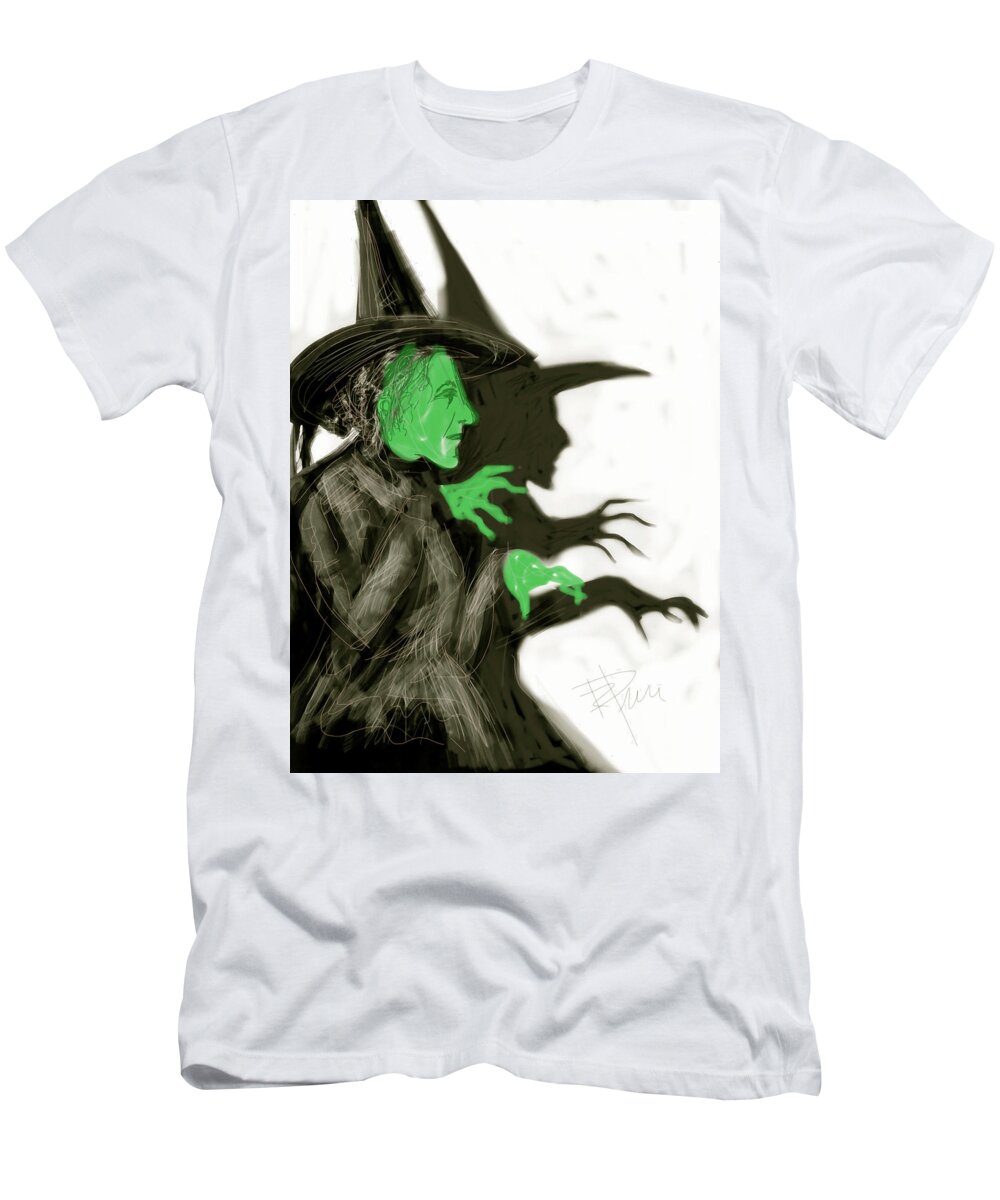 Wicked T-Shirt featuring the digital art The Wicked Witch by Russell Pierce