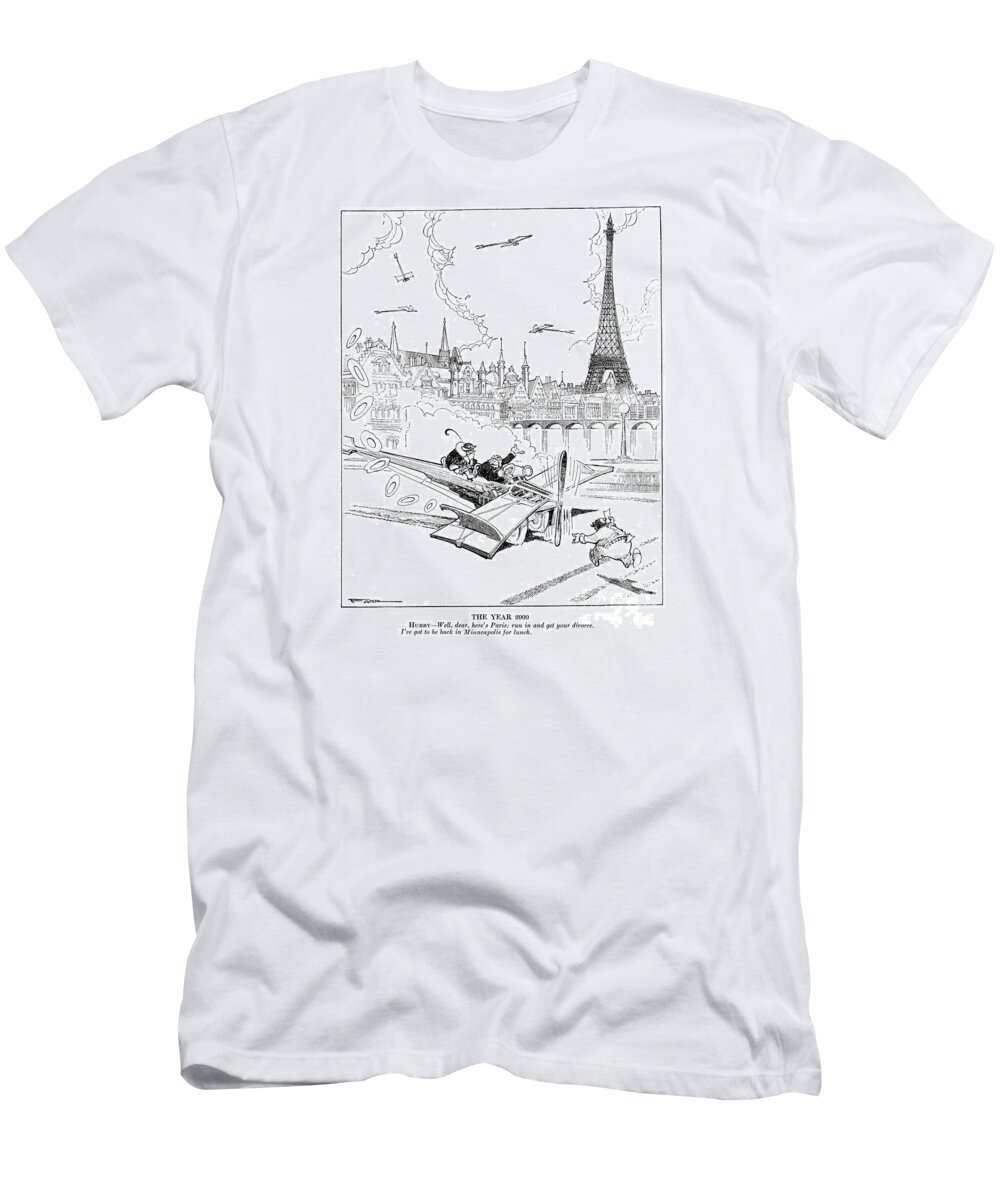 1925 T-Shirt featuring the drawing The Year 2000 by Granger