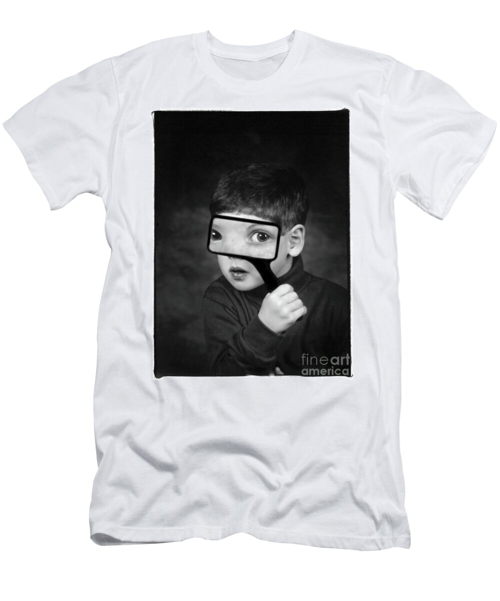 Boy T-Shirt featuring the photograph Through the looking glass by Michael Ziegler