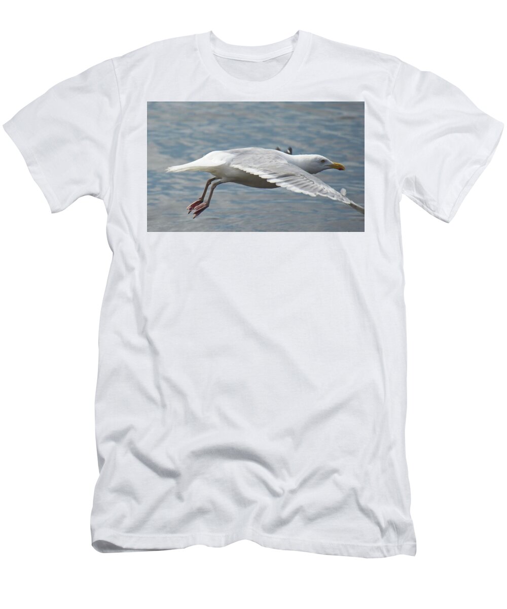 Ocean T-Shirt featuring the photograph Time to Go by Charles HALL