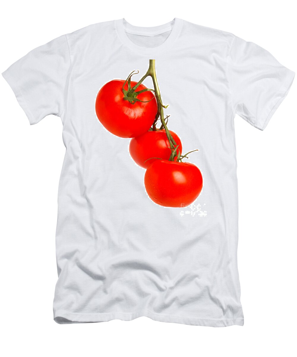 Tomatoes T-Shirt featuring the photograph Tomatoes on the Vine by Olivier Le Queinec